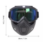 2 In 1 Motorcycle Bike Detachable Helmet Goggles Mask Blue Mercury - Image 3