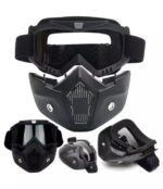 2 In 1 Motorcycle Bike Detachable Helmet Goggles Mask Blue Mercury - Image 4