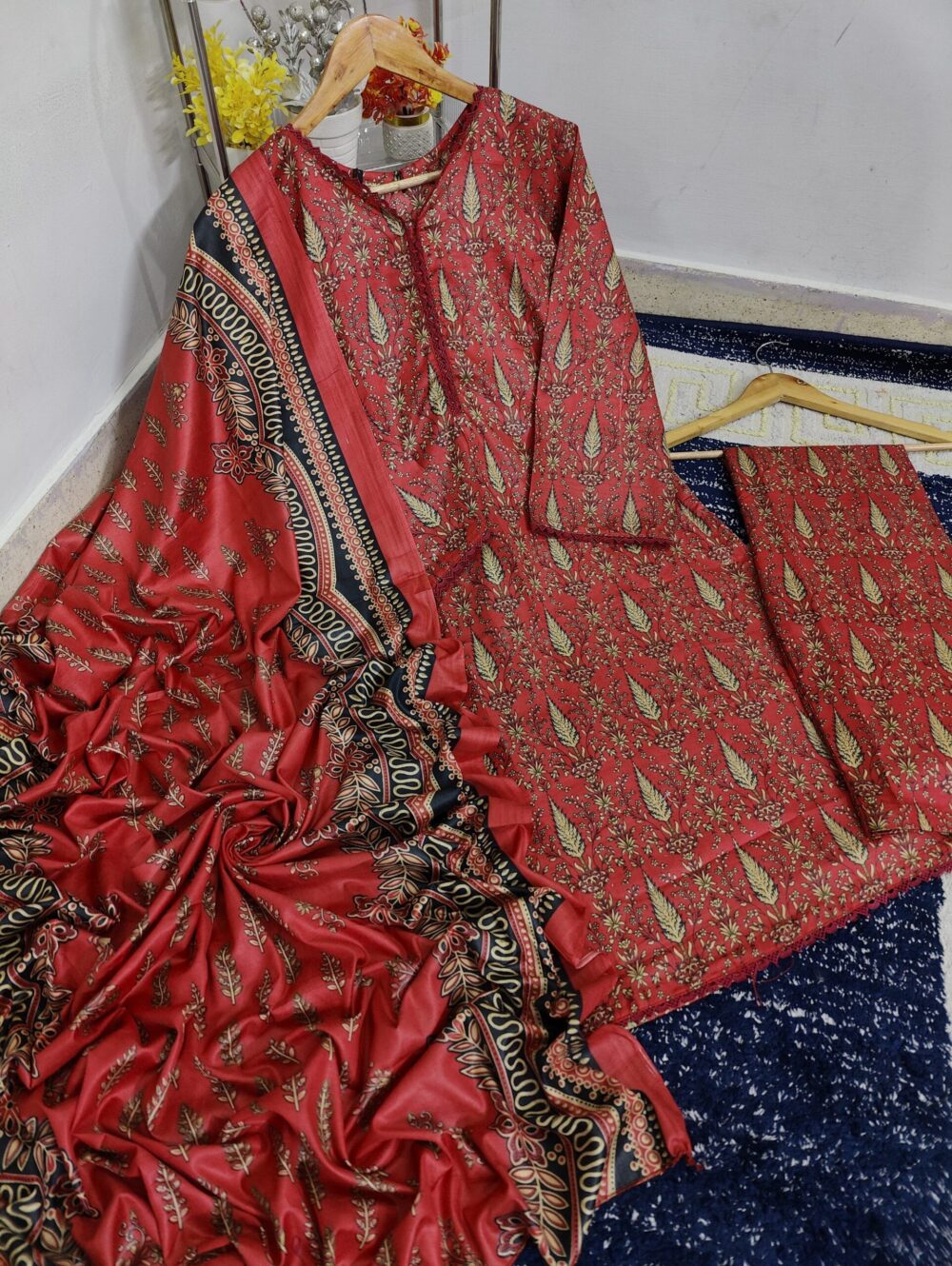 STITCHED PRINTED SWISS LAWN 3 piece Suit - Image 6