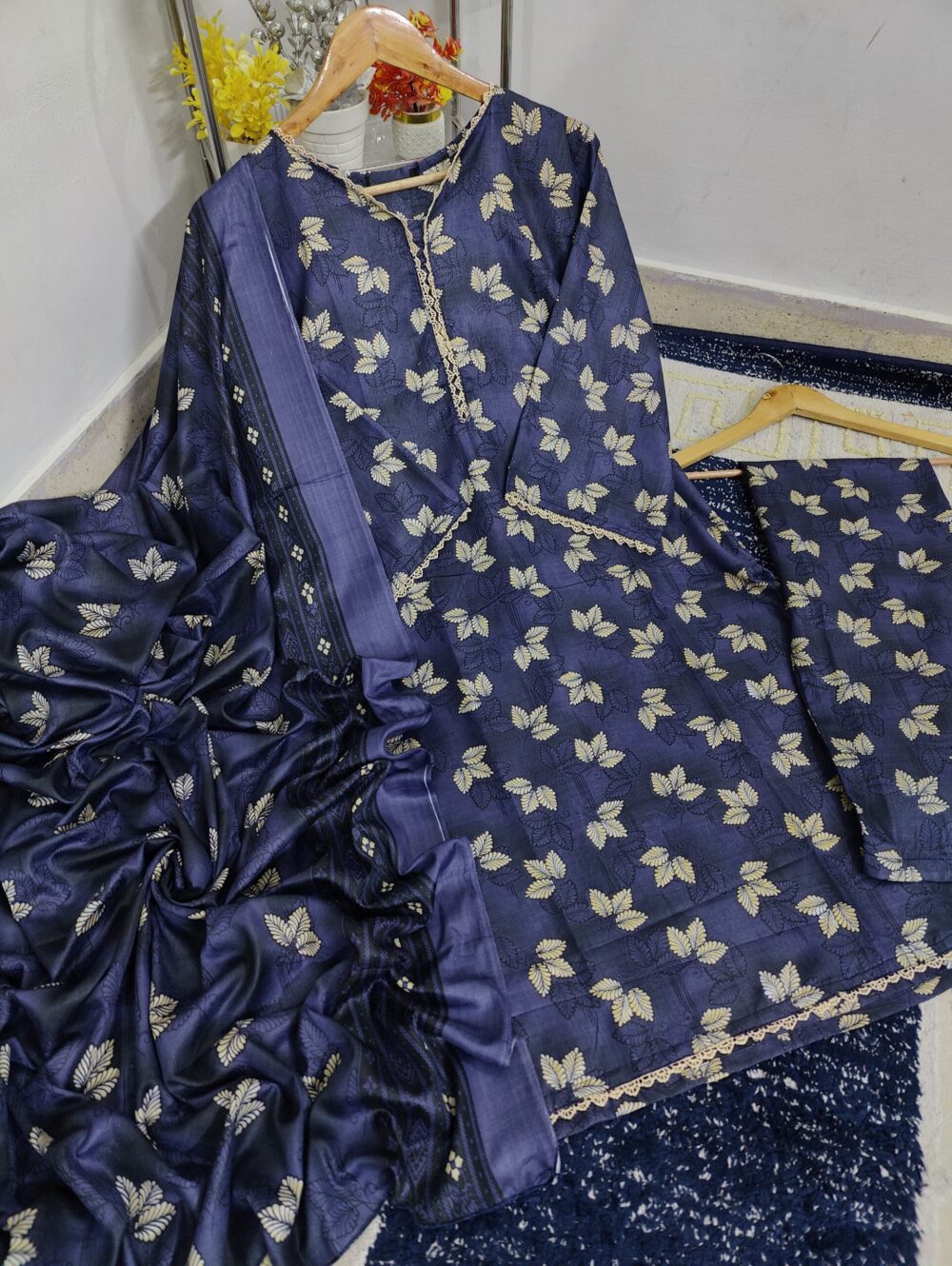STITCHED PRINTED SWISS LAWN 3 piece Suit - Image 5