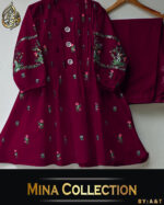 Neck Embroidered, Button Shirt With Trouser 2 Piece - Image 4