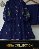 Neck Embroidered, Button Shirt With Trouser 2 Piece - Image 2
