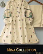 Neck Embroidered, Button Shirt With Trouser 2 Piece - Image 3