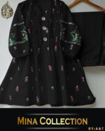 Neck Embroidered, Button Shirt With Trouser 2 Piece - Image 5
