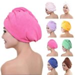 Hair Dryer Cap Towel Wrap Towel Quick Dry Cap Towel 100% Cotton Turban - Image 2