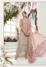 Exquisite 3 Pcs Chiffon Embroidered Suit in Pink